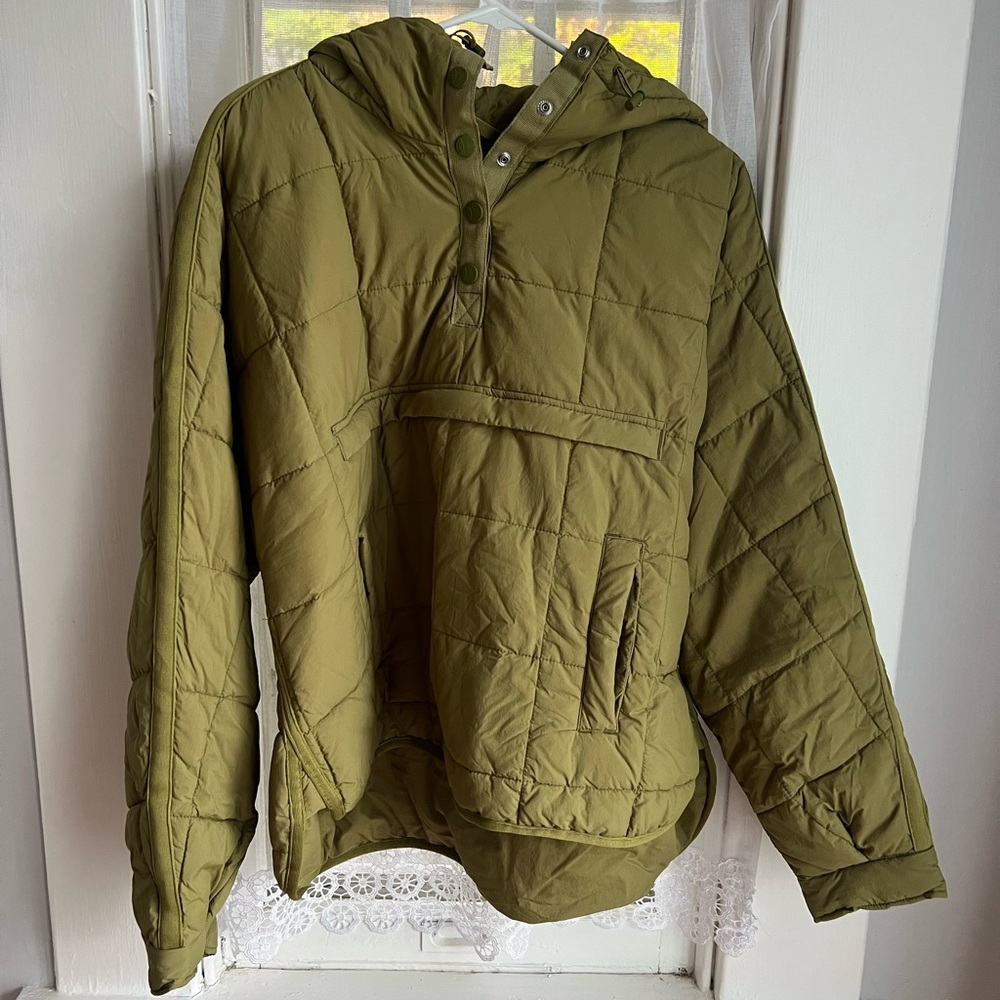 Free People Pippa Pullover Packable Puffer In Dusted Military Size M